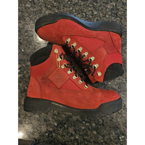 Men's Timberland 6 In. Field Boot Dark Red Nubuck (TB0A2JNW F41) - 9.5 - Picture 1 of 8